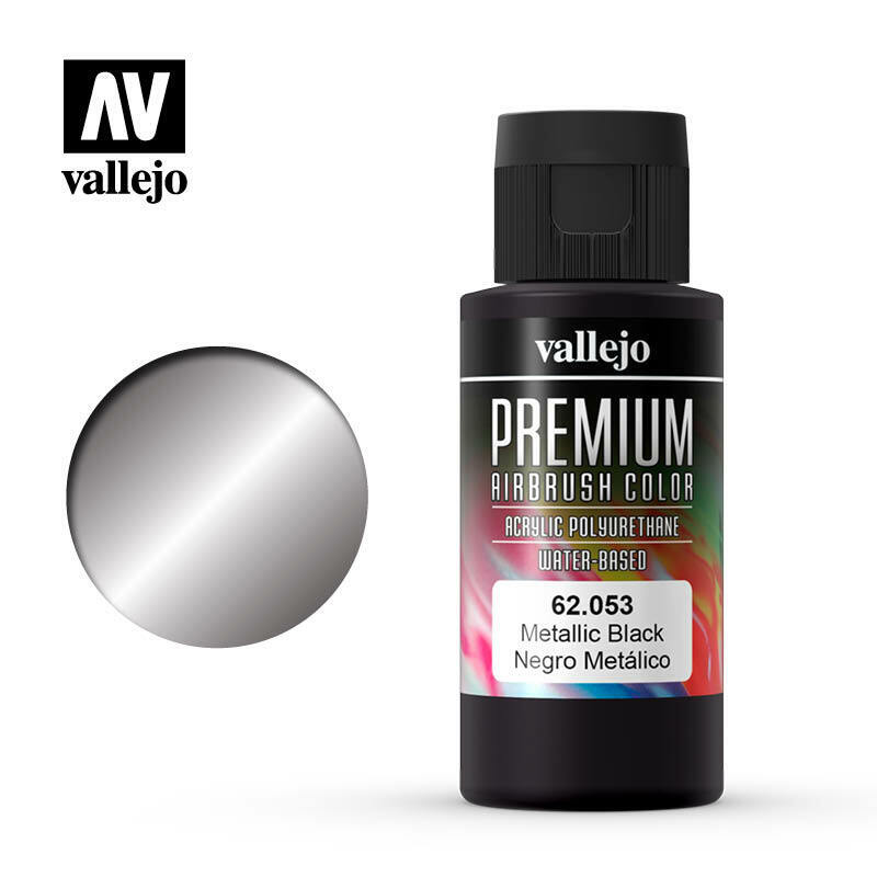 Vallejo Premium Color Paint Metallic Black - VAL62053 - Tistaminis