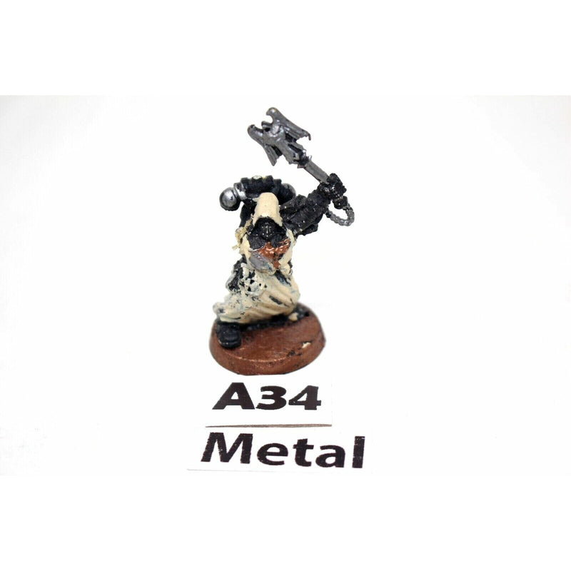 Warhammer Space Marines Dark Angels Chaplain Metal Incomplete - A34 - Tistaminis