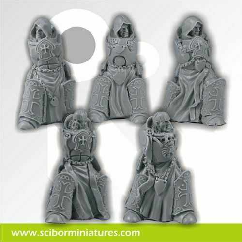 Scibor Miniatures SF Templar Knights Bodys Set (5) New - TISTA MINIS