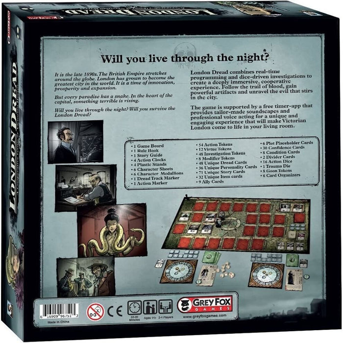 Grey Fox Games: London Dread Board Game New - Tistaminis