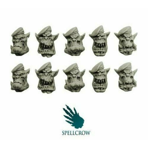 Spellcrow Orcs "Green Berets" Heads - SPCB5118 - TISTA MINIS