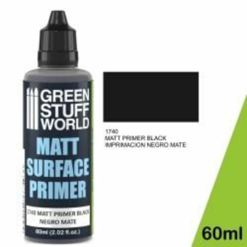 Green Stuff World Auxiliary Matt Surface Primer 60ml - Black - Tistaminis