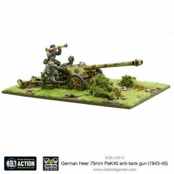 Bolt Action German Heer 75mm PaK 40 Anti-Tank Gun (1943-45) New - TISTA MINIS