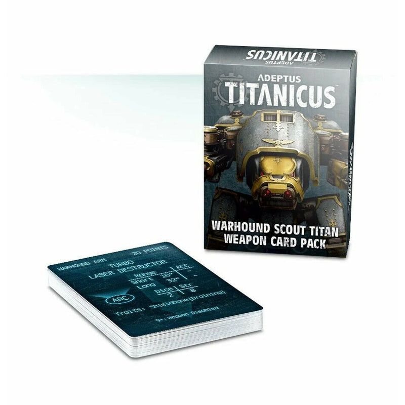 Adeptus Titanicus Warhound Scout Titan Weapon Card Pack New - Tistaminis