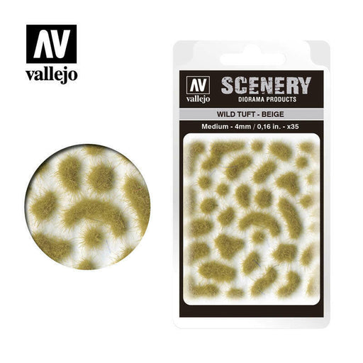 Vallejo WILD TUFT BEIGE MEDIUM, 4MM, 35 UNITS Tuft - TISTA MINIS