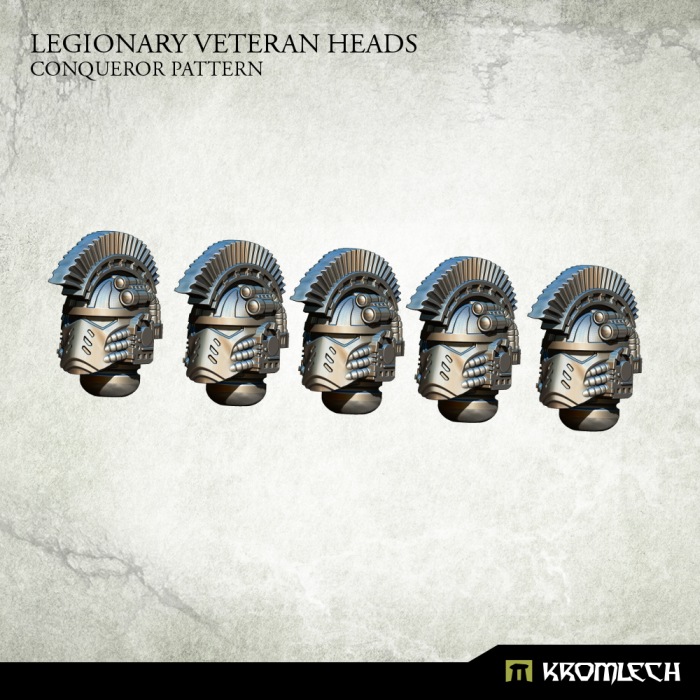 Kromlech Legionary Veteran Heads: Conqueror Pattern (5) New - TISTA MINIS