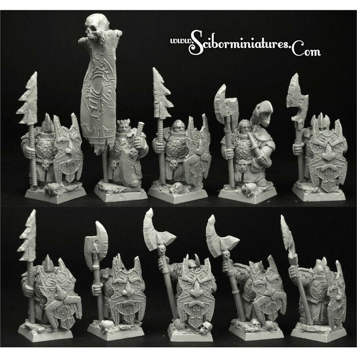 Scibor Miniatures Dark Guard Evil Dwarves 10 miniatures (10) New - TISTA MINIS