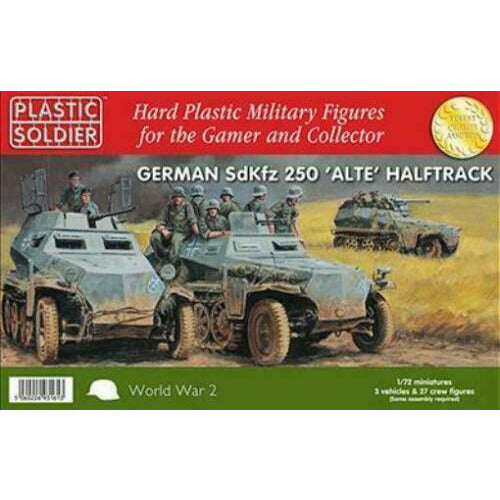 Plastic Soldier WW2V20022 1/72ND GERMAN SDkFZ 250 ALTA HALFTRACK New - TISTA MINIS