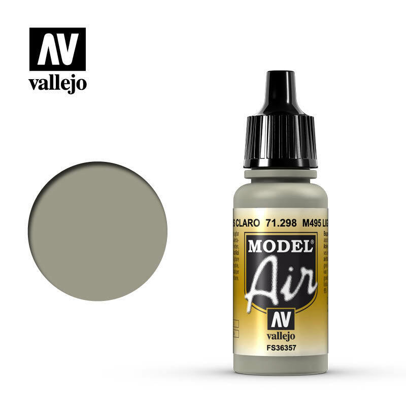Vallejo Model Air Paint M495 Light Grey (71.298) - Tistaminis