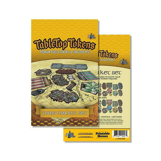 TABLETOP TOKENS TOWN MARKET SET New - TISTA MINIS