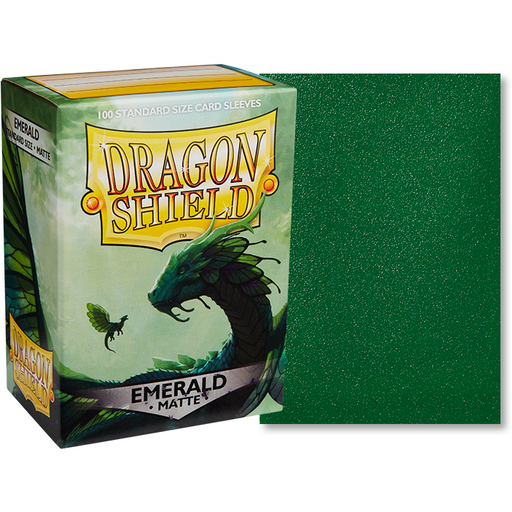 Dragon Shield Sleeves Matte Emerald (100) - Standard Size - Tistaminis