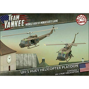 Team Yankee American UH-1 Huey Transport Helicopter Platoon (Plastic) New - TISTA MINIS