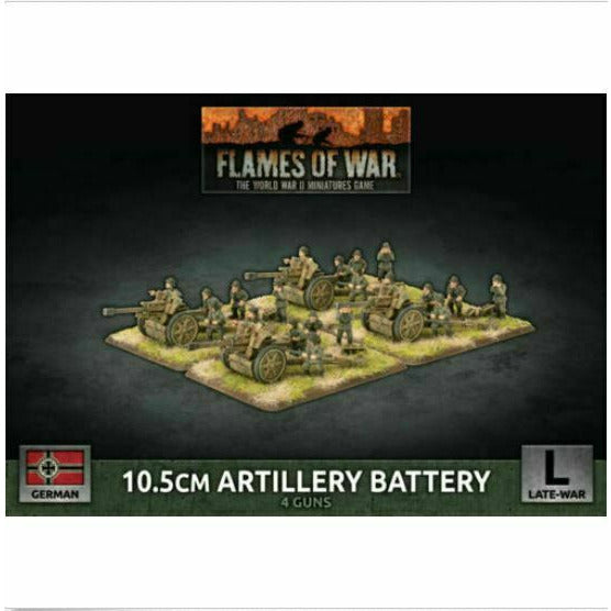 Flames of War German 10.5cm Artillery Battery New - TISTA MINIS