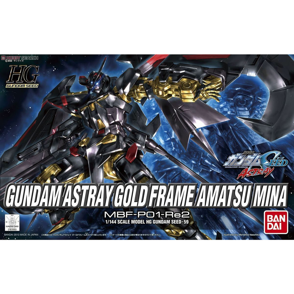 Bandai Gundam HG #59 1/144 Gundam Astray Gold Frame Amatsu Mina 'Gundam SEED New - Tistaminis