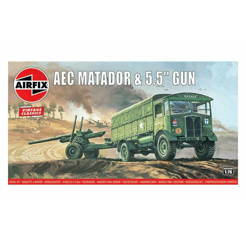 Airfix AEC MATATDOR & 5.5" GUN AIR01314 (1/76) New - Tistaminis