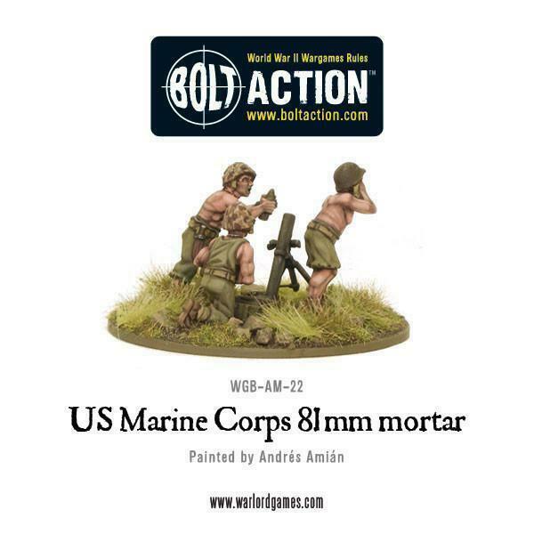 Bolt Action United States Marine Corps 81mm mortar New - TISTA MINIS