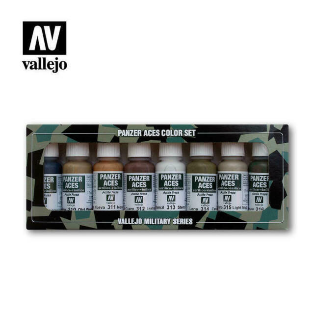 Vallejo VAL70123 PANZER ACES NO.2 (1 EA. PA309-316) New - TISTA MINIS