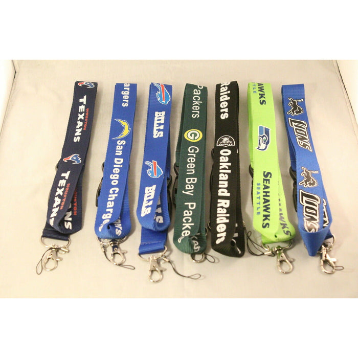 NFL Football Keychain Lanyard Brand New - Multiple Team Options - Tistaminis