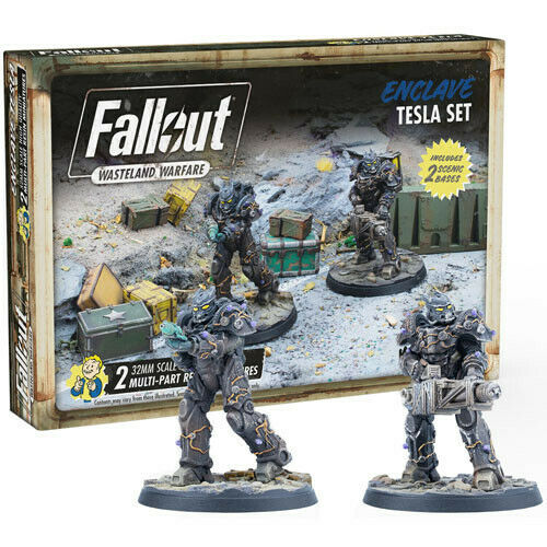 FALLOUT WASTELAND WARFARE: ENCLAVE TESLA SET New - Tistaminis