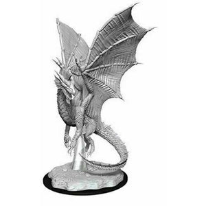 D&D Nolzurs Marvelous Upainted Miniatures: Wave 11: Young Silver Dragon New - TISTA MINIS