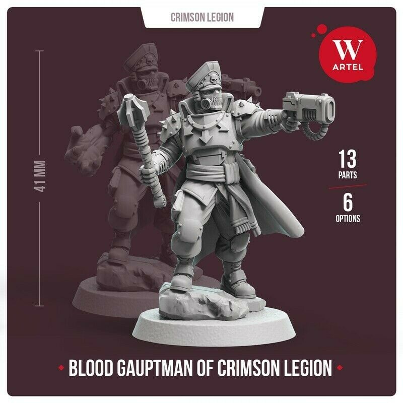 Artel Miniatures - Blood Gauptman of Crimson Legion 28mm New - TISTA MINIS