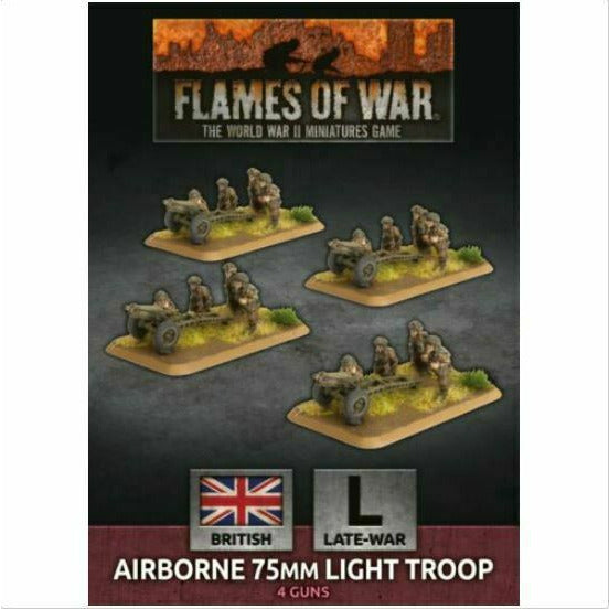 Flames of War British Airborne 75mm Light Troop New - TISTA MINIS