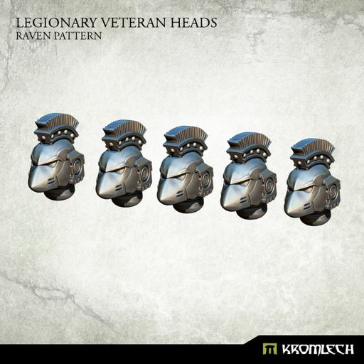 Kromlech Legionary Veteran Heads: Raven Pattern (5) New - TISTA MINIS