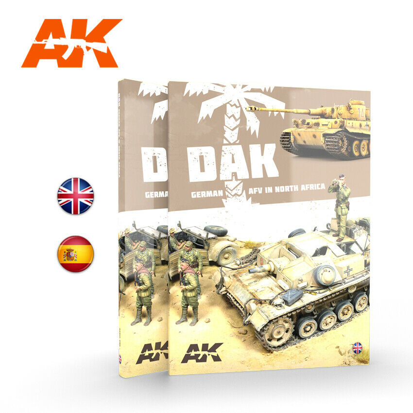 AK Interactive DAK German AFV in North Africa - English New - Tistaminis