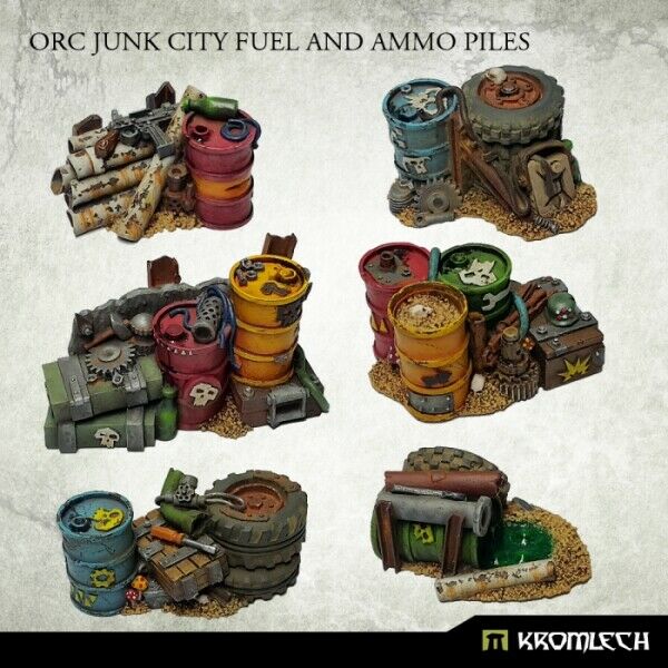 Kromlech	Orc Junk City Fuel and Ammo Piles (6) New - Tistaminis