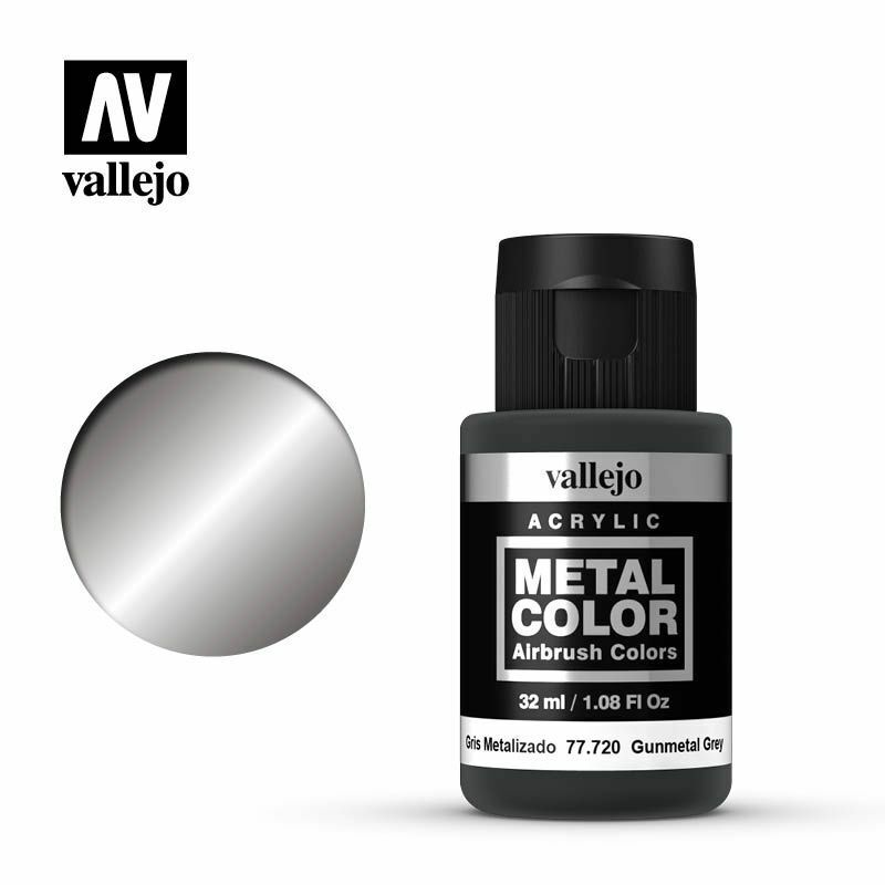 Vallejo Metal Colour Paint Gunmetal Grey 32 ml (77.720) - Tistaminis