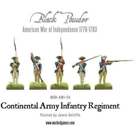 Black Powder American War of Independence Continental Infantry Regiment New - TISTA MINIS