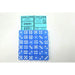 Chessex Dice 12mm D6 (36 Dice) Frosted Blue / White CHX27806 | TISTAMINIS