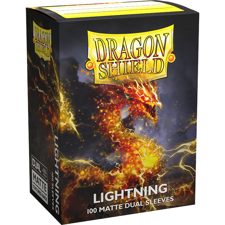 Dragon Shield Sleeves  Matte DUAL Lightning (100) (Yellow) New - Tistaminis