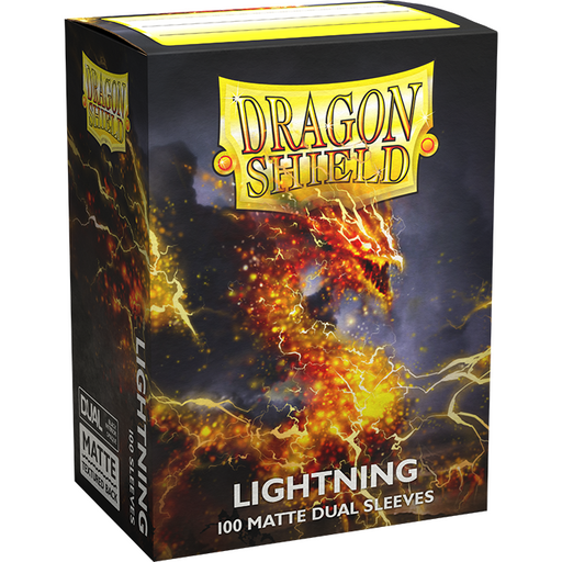 Dragon Shield Sleeves  Matte DUAL Lightning (100) (Yellow) New - Tistaminis