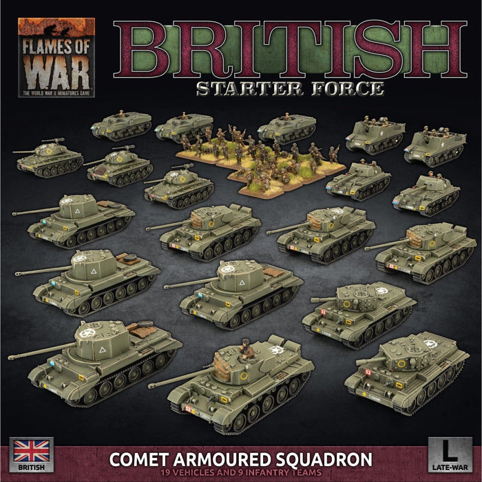 Flames of War	British Comet Armoured Squadron (Plastic) Oct 25 Pre-Order - Tistaminis