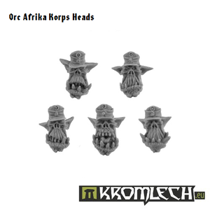 Kromlech Orc "Africa Korps” Heads New - TISTA MINIS