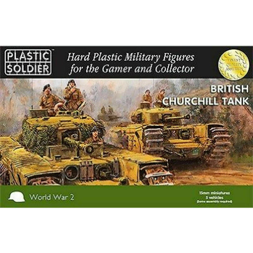 Plastic Soldier Company 15MM CHURCHILL TANK X 5 VEHICLES New - TISTA MINIS