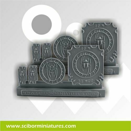 Scibor Miniatures Egyptian Decorated Plates (8) New - TISTA MINIS