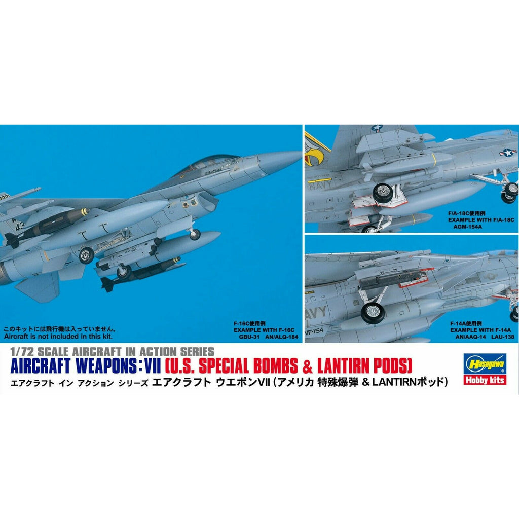 Hasegawa 1/72 US Aircraft Weapons VII New - Tistaminis
