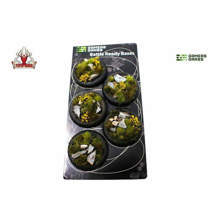 Gamers Grass Highland Bases Round Lip 40mm (x5) - TISTA MINIS