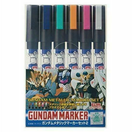 MR. HOBBY GUNDAM METALLIC MARKER SET 2 New - TISTA MINIS