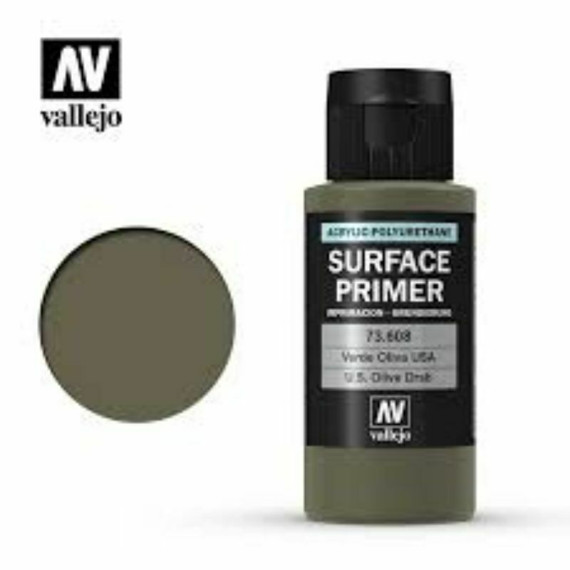 Vallejo Surface Primer Acrylic- U.S. Olive Drab 60ml - TISTA MINIS
