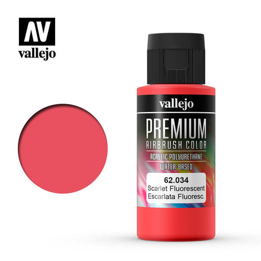 Vallejo Premium Color Paint Scarlet Fluo - VAL62034 - Tistaminis