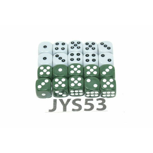 Small d6 Grey And Green JYS53 - Tistaminis