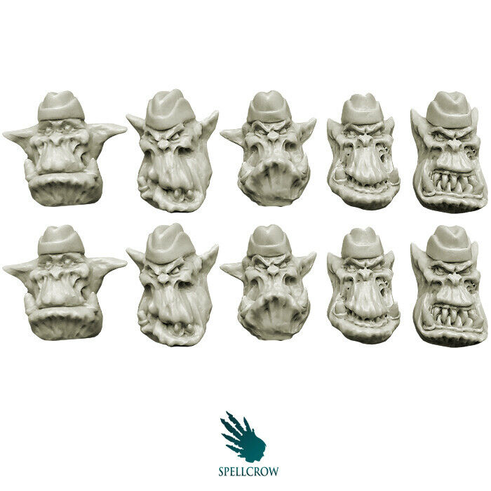 Spellcrow Orc Heads in Side Caps NEW! New - Tistaminis