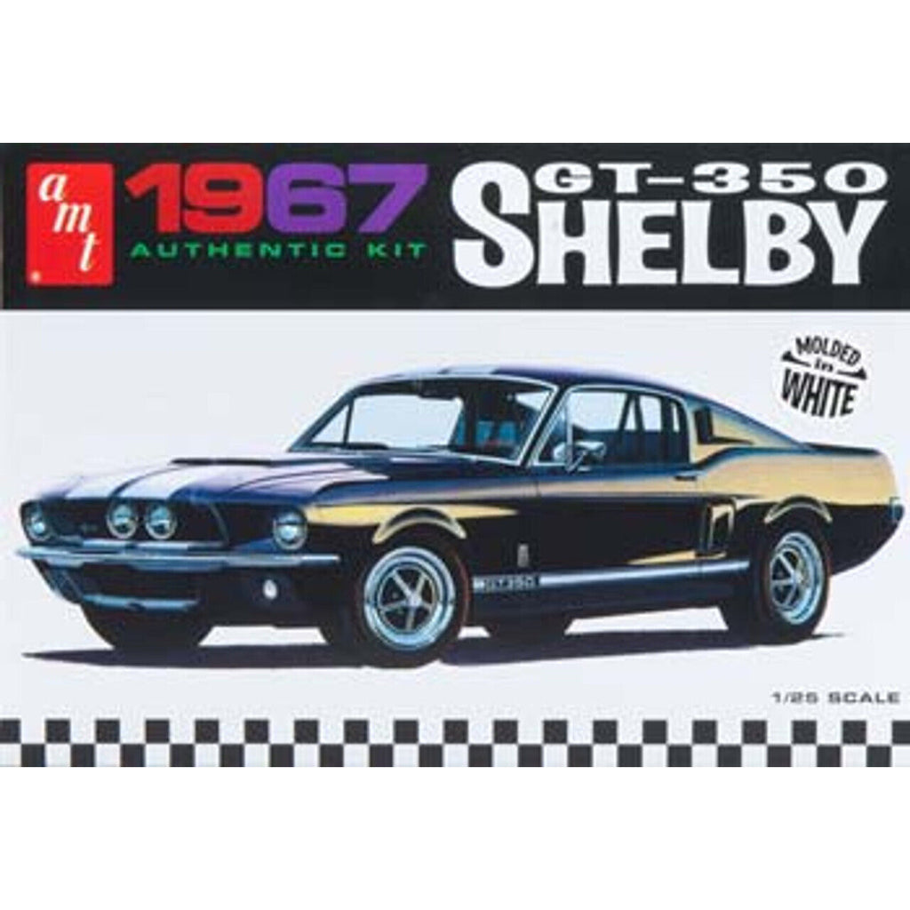 AMT AMT800 1967 SHELBY GT350 - MOLDED IN WHITE (1/25) New - Tistaminis