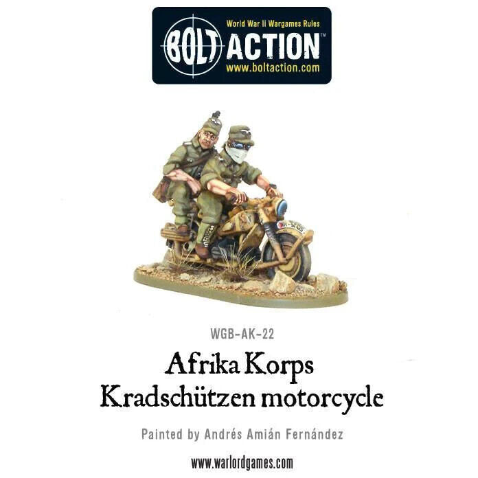 Bolt Action Afrika Korps Kradschutzen Motorcycle New - Tistaminis