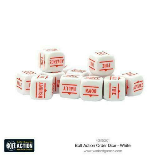 Bolt Action Order Dice White New - 408400001 - TISTA MINIS
