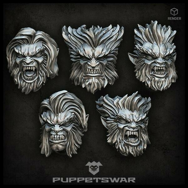 Puppets War Werewolf heads New - Tistaminis