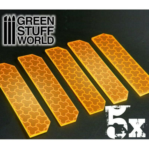 Green Stuff World 5x Small Energy Walls - Phosphorescent Orange New - TISTA MINIS